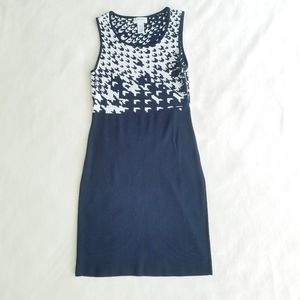 Carmen Marc Valvo Geometric Womens Dress